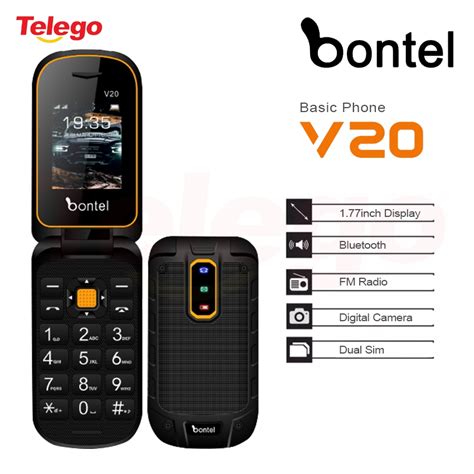Bontel V20 Flip Mobile Phone 1000mAh Dual Sim with MP3 MP4 .